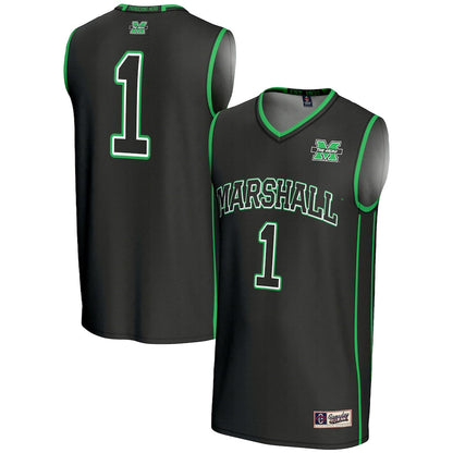 Male Gameday Greats 1 Black Marshall Thundering Herd Lightweight Basketball Jersey - retro stitched basketball jersey for Male Gameday fans