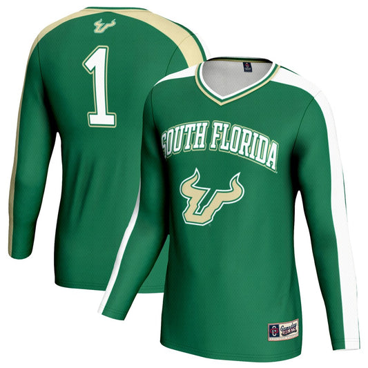Gameday Greats Green South Florida Bulls Volleyball Lightweight Fashion Jersey - retro stitched jersey jersey for Gameday Greats fans