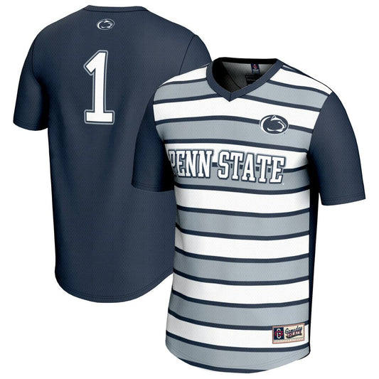 Gameday Greats 1 Navy Penn State Nittany Lions Lightweight Soccer Fashion Jersey - retro stitched jersey jersey for Gameday Greats fans