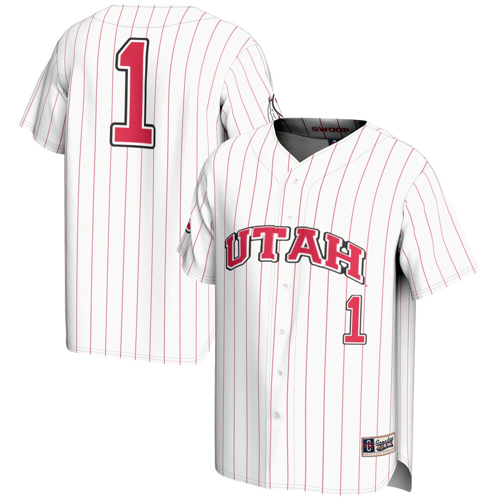 Gameday Greats 1 White Utah Utes Lightweight Baseball Fashion Jersey - retro stitched baseball jersey for Gameday Greats fans