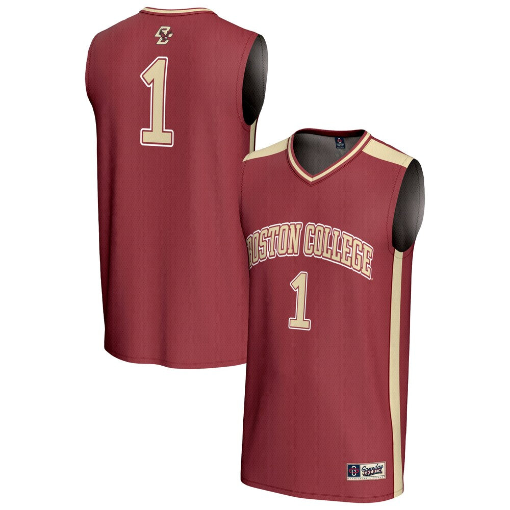 Gameday Greats 1 Maroon Boston College Eagles Lightweight Basketball Fashion Jersey - retro stitched basketball jersey for Gameday Greats fans