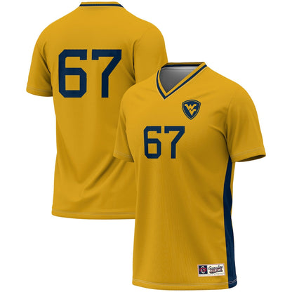 Gameday Greats 1 Gold West Virginia Mountaineers Lightweight Soccer Fashion Jersey - retro stitched jersey jersey for Gameday Greats fans