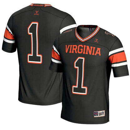 Gameday Greats 1 Black Virginia Cavaliers Endzone Football Jersey - retro stitched football jersey for Gameday Greats fans