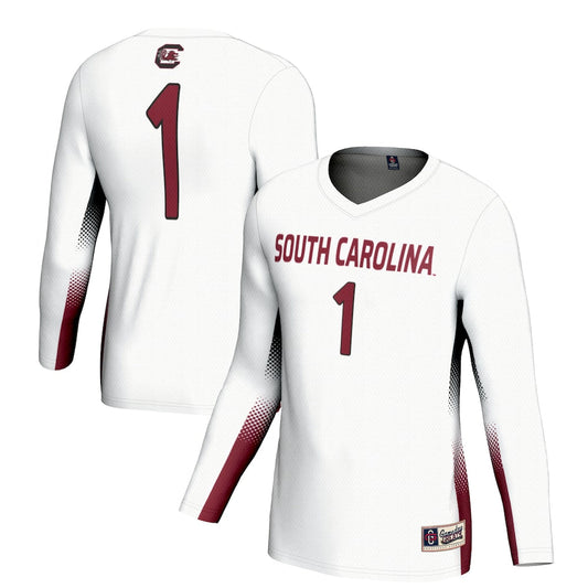 Gameday Greats 1 White South Carolina Gamecocks Lightweight Volleyball Jersey - retro stitched jersey jersey for Gameday Greats fans