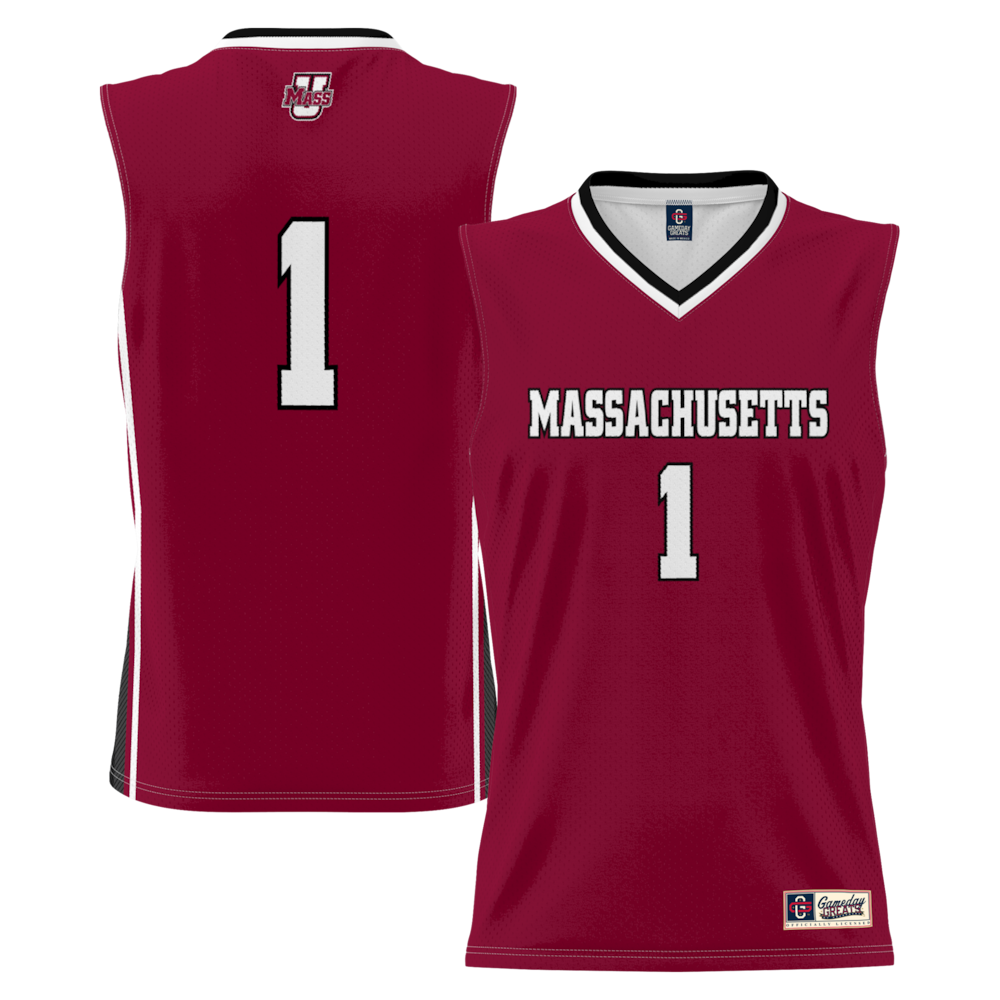 Gameday Greats 1 Maroon Umass Minutemen Lightweight Basketball Jersey - retro stitched basketball jersey for Gameday Greats fans