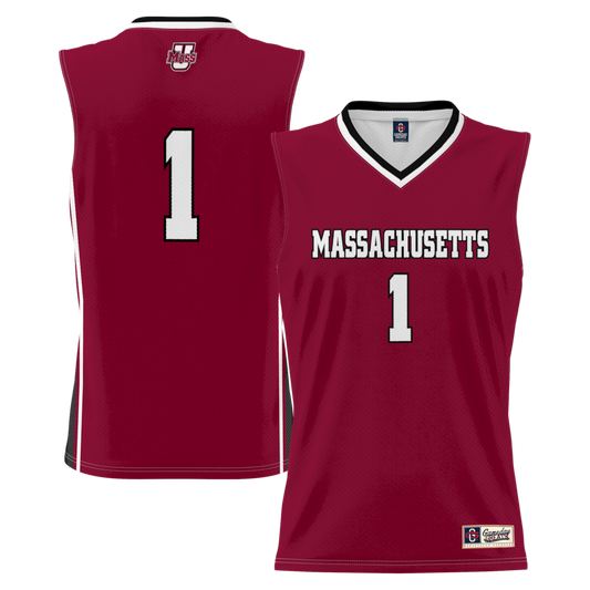 Gameday Greats 1 Maroon Umass Minutemen Lightweight Basketball Jersey - retro stitched basketball jersey for Gameday Greats fans