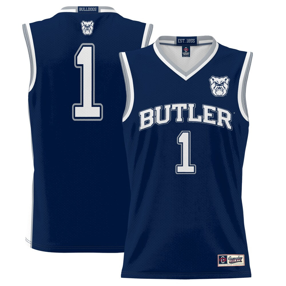 Gameday Greats 1 Navy Butler Bulldogs Lightweight Basketball Jersey - retro stitched basketball jersey for Gameday Greats fans