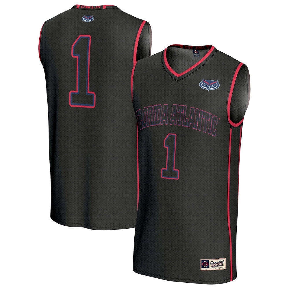 Gameday Greats 1 Black Florida Atlantic Owls Lightweight Basketball Jersey - retro stitched basketball jersey for Gameday Greats fans
