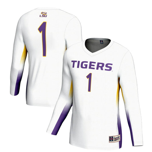Gameday Greats 1 White Lsu Tigers Lightweight Volleyball Jersey - retro stitched jersey jersey for Gameday Greats fans