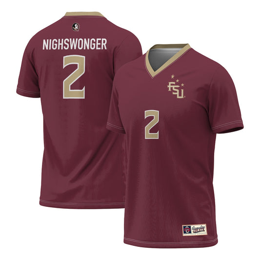 Gameday Greats Jenna Nighswonger Garnet Florida State Seminoles Soccer Fashion Jersey - retro stitched jersey jersey for Gameday Greats fans