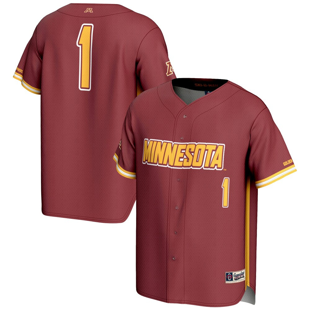 Gameday Greats 1 Maroon Minnesota Golden Gophers Lightweight Baseball Jersey - retro stitched baseball jersey for Gameday Greats fans