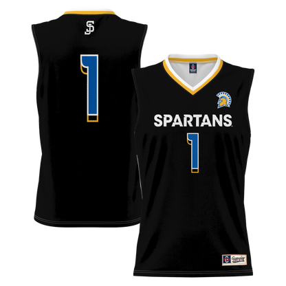 Gameday Greats 1 Black San Jose State Spartans Lightweight Basketball Jersey - retro stitched basketball jersey for Gameday Greats fans