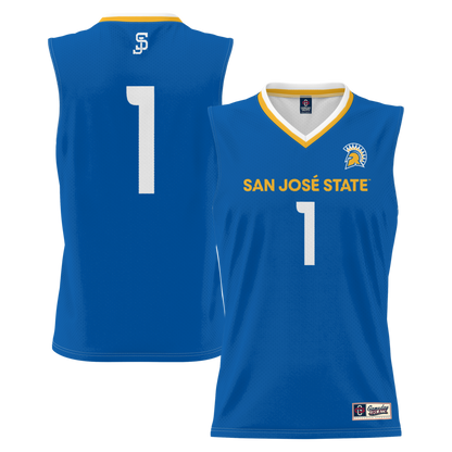Gameday Greats 1 Royal San Jose State Spartans Lightweight Basketball Jersey - retro stitched basketball jersey for Gameday Greats fans