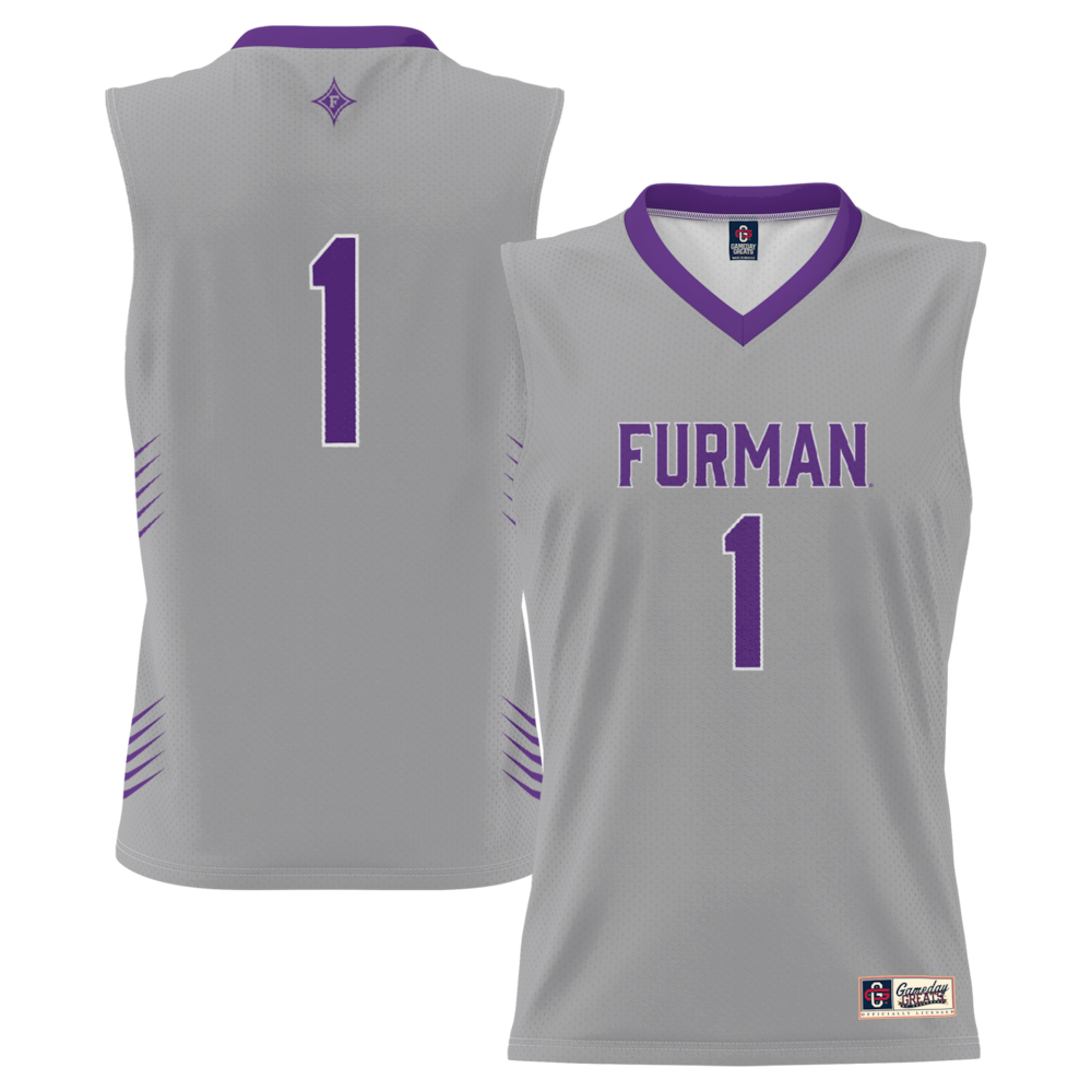 Gameday Greats 1 Gray Furman Paladins Lightweight Basketball Jersey - retro stitched basketball jersey for Gameday Greats fans