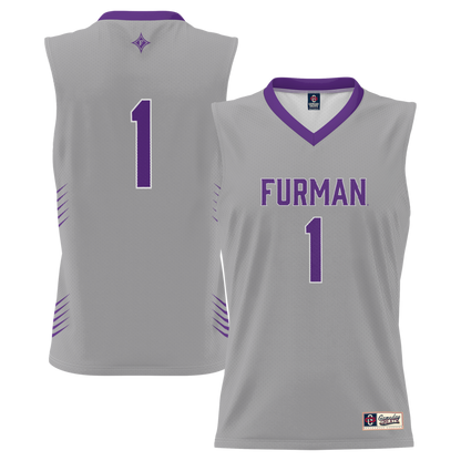 Gameday Greats 1 Gray Furman Paladins Lightweight Basketball Jersey - retro stitched basketball jersey for Gameday Greats fans