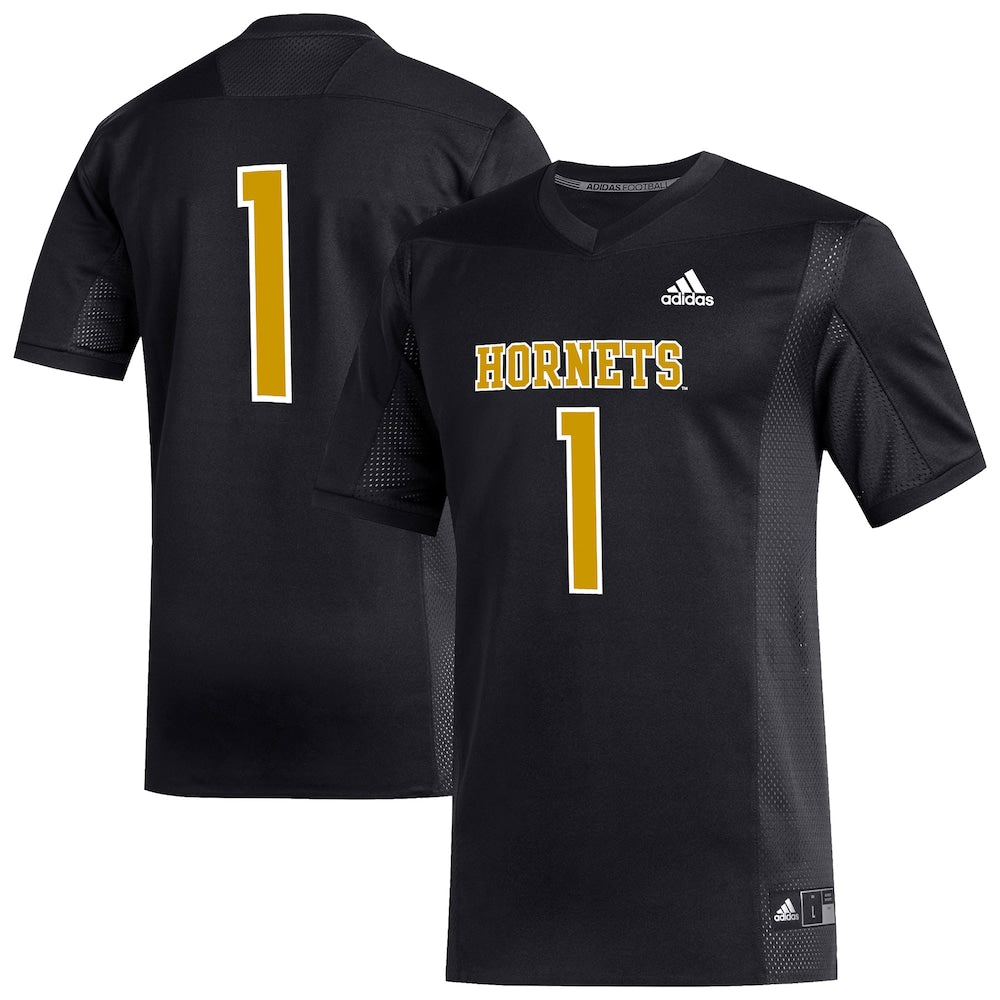 1 Black Alabama State Hornets Replica Football Jersey - retro stitched football jersey for 1 Black fans