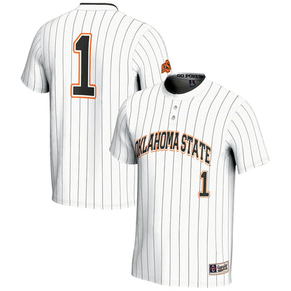 Gameday Greats 1 White Oklahoma State Cowboys Lightweight Softball Jersey - retro stitched jersey jersey for Gameday Greats fans