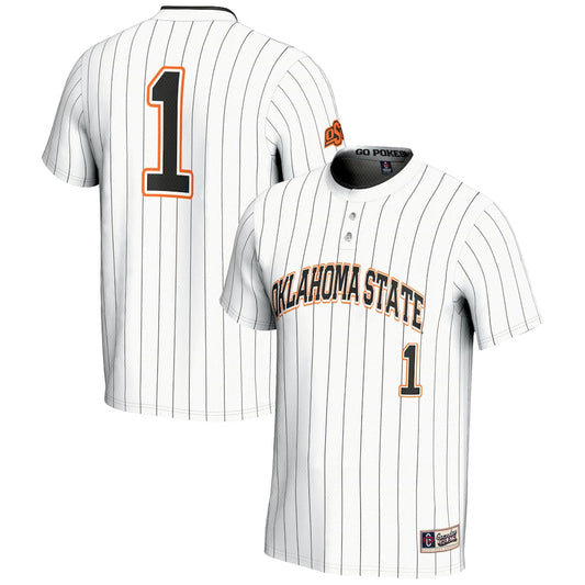 Gameday Greats 1 White Oklahoma State Cowboys Lightweight Softball Jersey - retro stitched jersey jersey for Gameday Greats fans