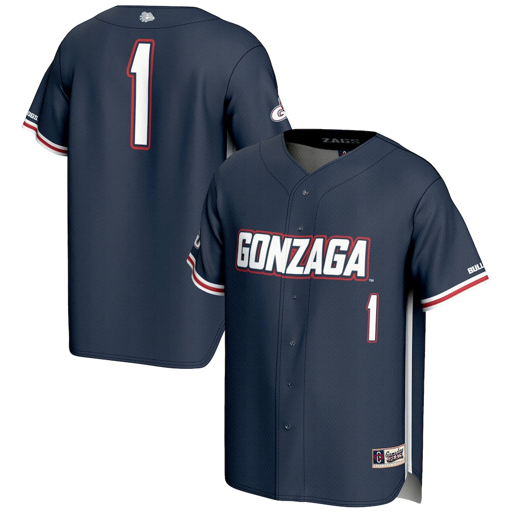 Gameday Greats 1 Navy Gonzaga Bulldogs Lightweight Baseball Jersey - retro stitched baseball jersey for Gameday Greats fans