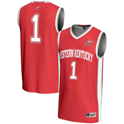 Male Gameday Greats 1 Red Western Kentucky Hilltoppers Lightweight Basketball Jersey - retro stitched basketball jersey for Male Gameday fans