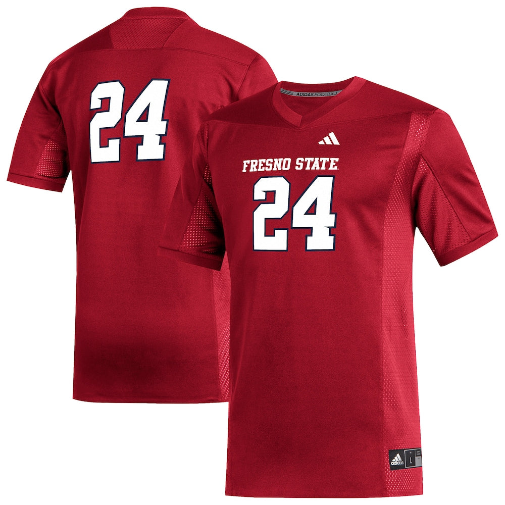 24 Red Fresno State Bulldogs Replica Football Jersey - retro stitched football jersey for 24 Red fans