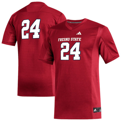 24 Red Fresno State Bulldogs Replica Football Jersey - retro stitched football jersey for 24 Red fans