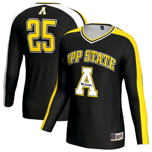 Gameday Greats Black Appalachian State Mountaineers Volleyball Lightweight Fashion Jersey - retro stitched jersey jersey for Gameday Greats fans