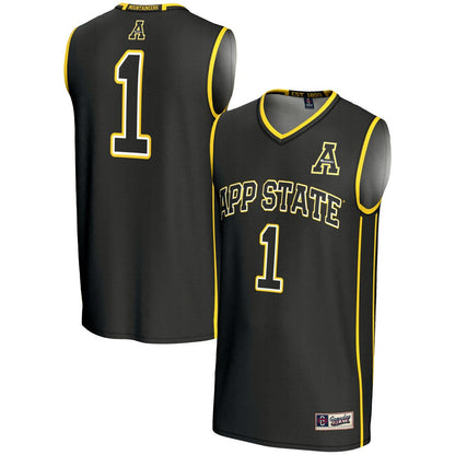 Gameday Greats 1 Black Appalachian State Mountaineers Lightweight Basketball Jersey - retro stitched basketball jersey for Gameday Greats fans