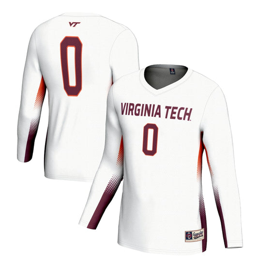 Gameday Greats 0 White Virginia Tech Hokies Lightweight Volleyball Jersey - retro stitched jersey jersey for Gameday Greats fans