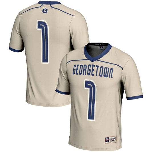 Gameday Greats Gray Georgetown Hoyas 1 Lightweight Lacrosse Jersey - retro stitched jersey jersey for Gameday Greats fans