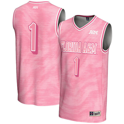 Gameday Greats 1 Pink Florida Am Rattlers Lightweight Basketball Fashion Jersey - retro stitched basketball jersey for Gameday Greats fans