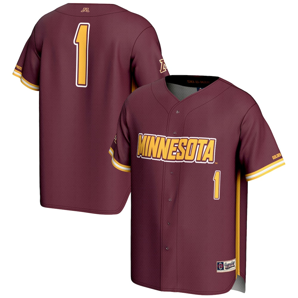 Gameday Greats 1 Maroon Minnesota Golden Gophers Lightweight Baseball Jersey - retro stitched baseball jersey for Gameday Greats fans