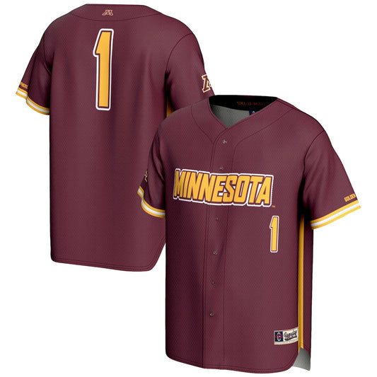 Gameday Greats 1 Maroon Minnesota Golden Gophers Lightweight Baseball Jersey - retro stitched baseball jersey for Gameday Greats fans