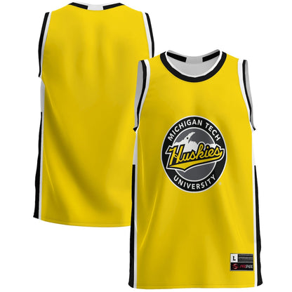 Gameday Greats Gold Michigan Tech Huskies Lightweight Basketball Jersey - retro stitched basketball jersey for Gameday Greats fans
