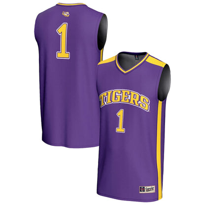 Gameday Greats 1 Purple Lsu Tigers Lightweight Basketball Fashion Jersey - retro stitched basketball jersey for Gameday Greats fans