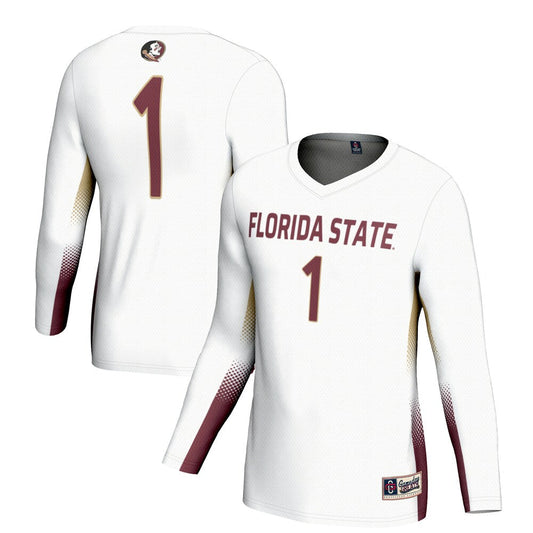 Gameday Greats 1 White Florida State Seminoles Lightweight Volleyball Jersey - retro stitched jersey jersey for Gameday Greats fans