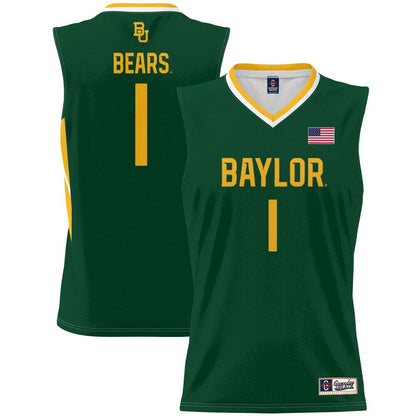 Gameday Greats 1 Green Baylor Bears Lightweight Basketball Jersey - retro stitched basketball jersey for Gameday Greats fans