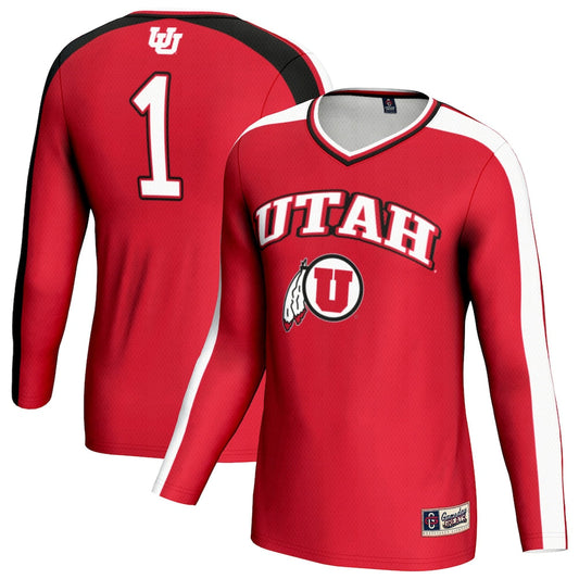 Gameday Greats Red Utah Utes 1 Lightweight Volleyball Fashion Jersey - retro stitched jersey jersey for Gameday Greats fans