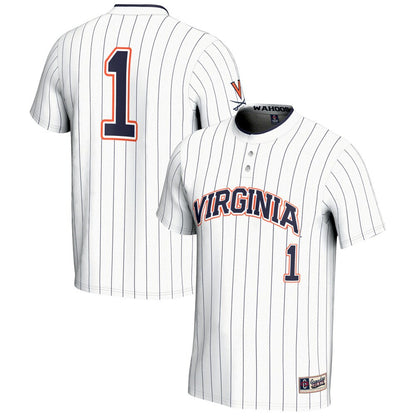 Gameday Greats 1 White Virginia Cavaliers Lightweight Softball Jersey - retro stitched jersey jersey for Gameday Greats fans