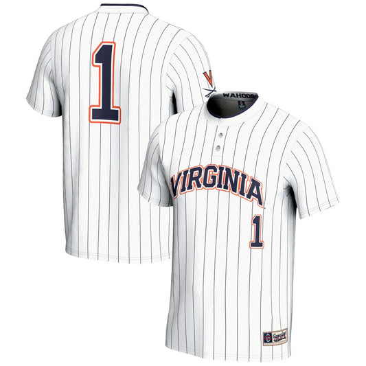 Gameday Greats 1 White Virginia Cavaliers Lightweight Softball Jersey - retro stitched jersey jersey for Gameday Greats fans