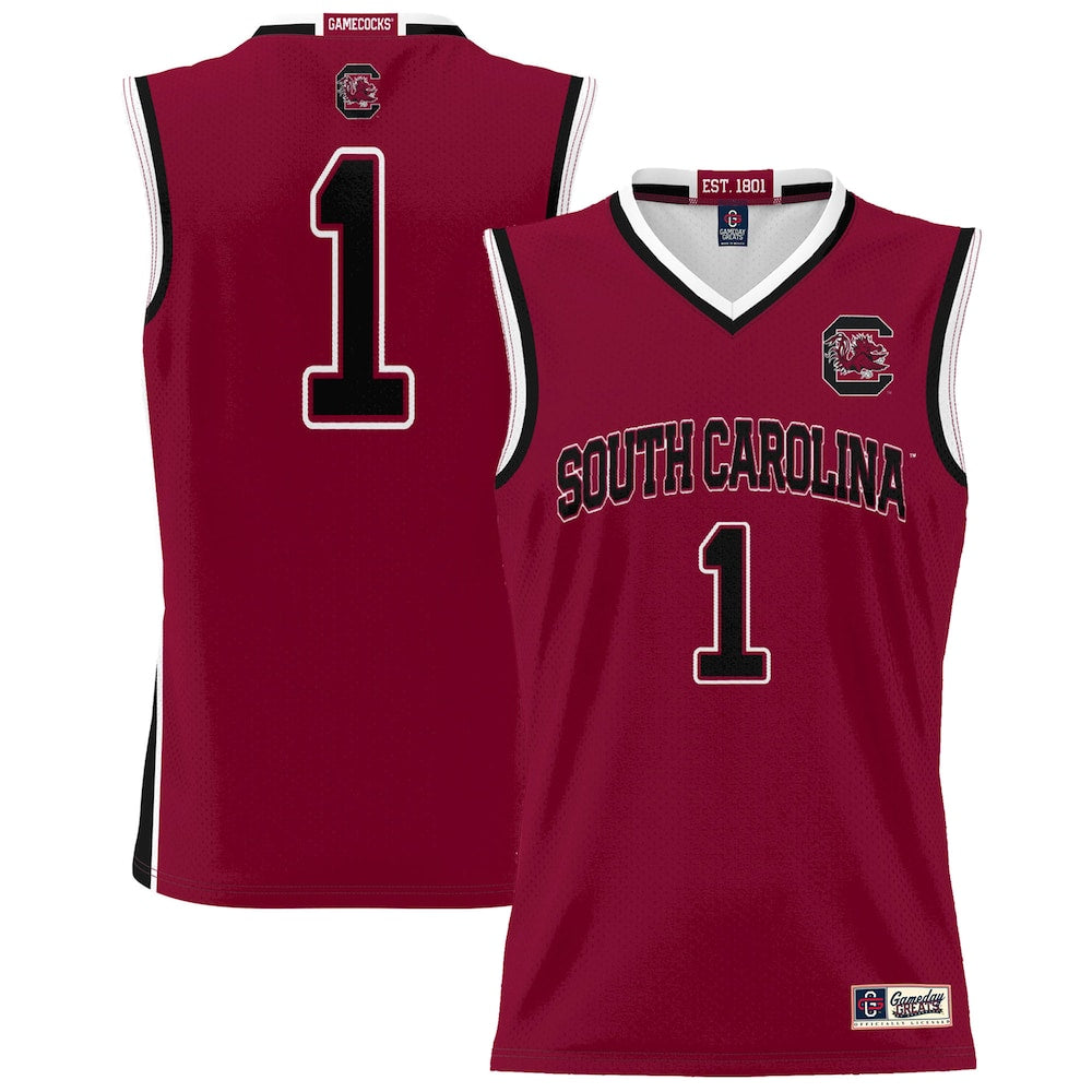 Gameday Greats 1 Garnet South Carolina Gamecocks Lightweight Basketball Fashion Jersey - retro stitched basketball jersey for Gameday Greats fans