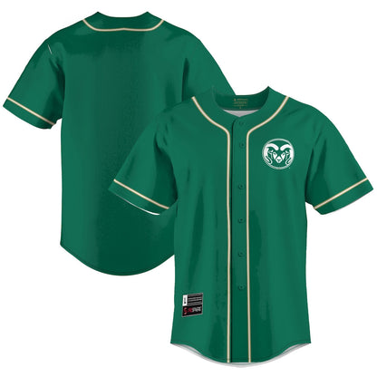 Gameday Greats Green Colorado State Rams Lightweight Baseball Jersey - retro stitched baseball jersey for Gameday Greats fans