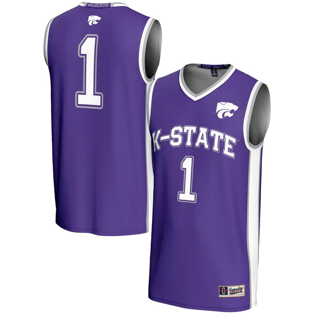 Gameday Greats 1 Purple Kansas State Wildcats Lightweight Basketball Jersey - retro stitched basketball jersey for Gameday Greats fans