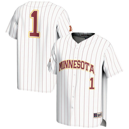Gameday Greats 1 White Minnesota Golden Gophers Lightweight Baseball Jersey - retro stitched baseball jersey for Gameday Greats fans