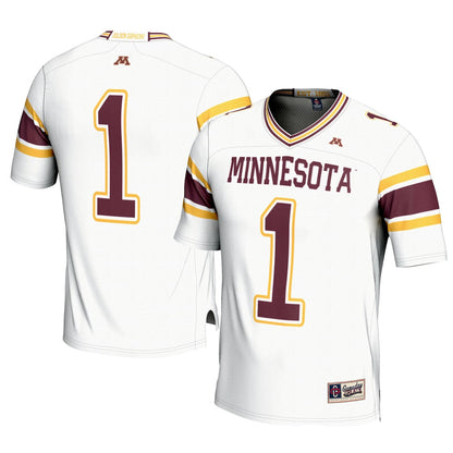 Gameday Greats 1 White Minnesota Golden Gophers Football Jersey - retro stitched football jersey for Gameday Greats fans