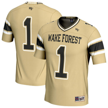 Gameday Greats 1 Gold Wake Forest Demon Deacons Lightweight Football Fashion Jersey - retro stitched football jersey for Gameday Greats fans