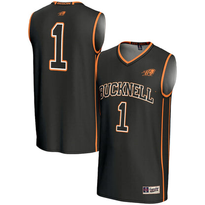 Gameday Greats 1 Black Bucknell Bison Lightweight Basketball Fashion Jersey - retro stitched basketball jersey for Gameday Greats fans