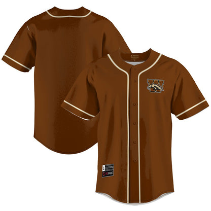 Gameday Greats Brown Western Michigan Broncos Lightweight Baseball Jersey - retro stitched baseball jersey for Gameday Greats fans