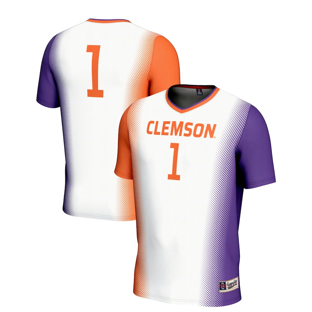 Gameday Greats 1 White Clemson Tigers Lightweight Soccer Jersey - retro stitched jersey jersey for Gameday Greats fans