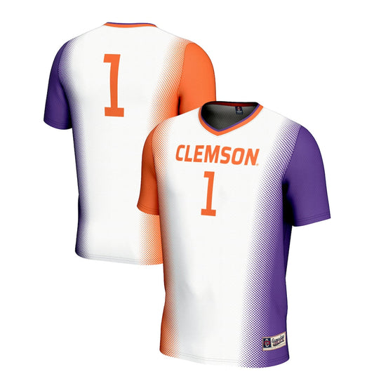 Gameday Greats 1 White Clemson Tigers Lightweight Soccer Jersey - retro stitched jersey jersey for Gameday Greats fans